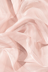 Wall Mural - Light pink abstract satin background with folds.