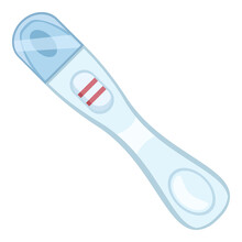 Pregnancy Test Vector Flat Color Icon