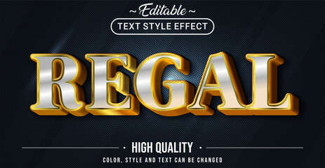 Wall Mural - editable text style effect - regal theme style.