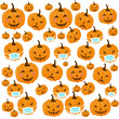© natali - This is a background pattern made of Halloween pumpkins.