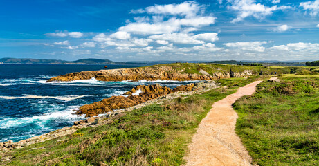 Canvas Print - Shore of the Atlantic Ocean at A Coruna, Spain