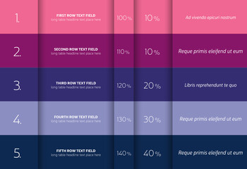Price table, template, pricing banner, chart. Infographics element. Vector.