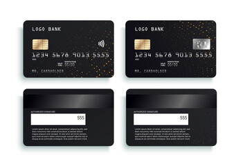 Luxury credit card template design. With inspiration from the abstract. Vector illustration. Credit debit card mockup
