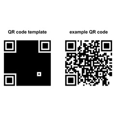 healthcare infographic elements. qr code template, example qr code. vector illustration isolated on 