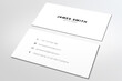 © resket - Minimalist professional business card, black and white