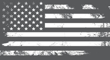 USA Flag In Grunge Style. Old Dirty American Flag.