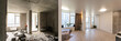 © Angelov - renovation concept -kitchen room before and after refurbishment or restoration