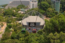 Cable Car On Sentosa Island In Singapore