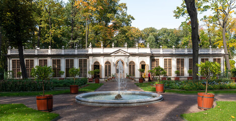 Orangery in the Summer Garden in Saint Petersburg, Russia