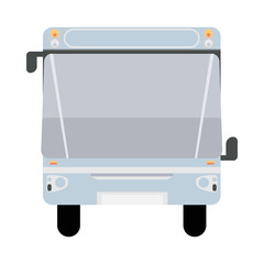 Sticker - white bus front public transport vehicle icon