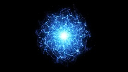 glowing blue plasma energy ball