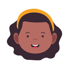 Sticker - afro young woman avatar character icon