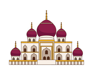 Sticker - mosque building facade hindu icon