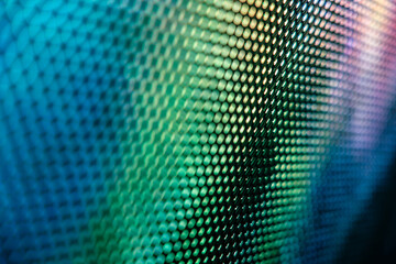 CloseUp LED blurred screen. LED soft focus background. abstract background ideal for design.