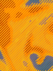 Fototapete - Trendy pattern of colored stripes along the diagonal lines. Dynamic digital illustration. Artistic design. 3d rendering