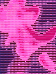 Fototapete - Pattern of colored stripes along the horizontal lines. 3d rendering digital illustration