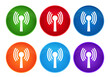 © FR Design - Wlan network icon super round button set glass design