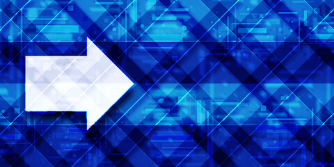 Wall Mural - Next arrow icon modern glassy blue banner background pattern illustration