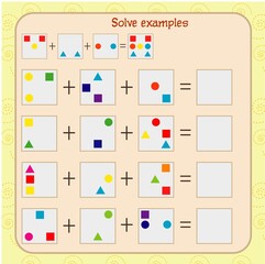 mathematics for schoolchildren. count and fill in the cells