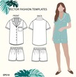 © didaku - illustration of women in pajama. pajama isolated. sleepwear outfit.