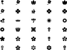 
Flowers Or Floral Vector Icons 

