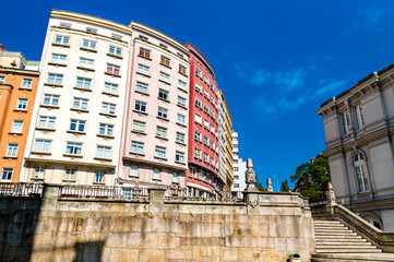 Poster - Traditional architecture in A Coruna - Galicia, Spain