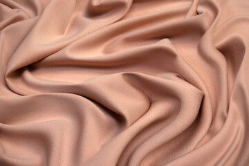Wall Mural - Fabric viscose (rayon). Color is light pink. Texture, background, pattern.