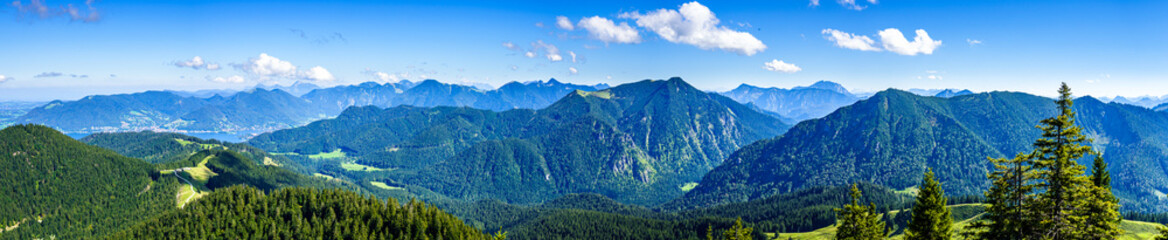 Canvas Print - view from the Fockenstein mountain in bavaria