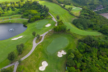 Top View Of Golf Court