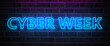 Leinwandbild Motiv Neon Sign Cyber Week