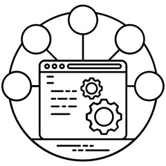 Wall Mural - A graphically designed page on computer screen