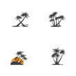 © dar - Set Palm tree summer logo template