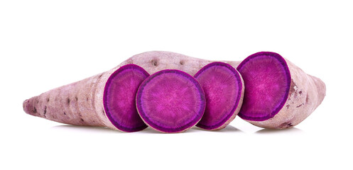 Canvas Print - purple yams isolated on white background.