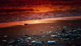 Fototapeta  - beach pebbles at dusk