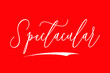 Spectacular Cursive Calligraphy/Typography White Color Text On Red Background