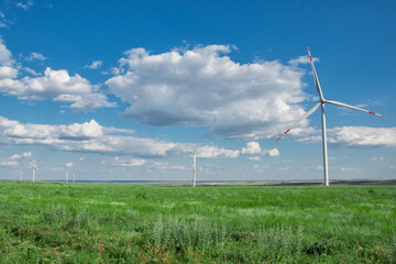 wind turbine on field