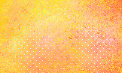 Canvas Print - simple abstract grunge background of yellow orange color with white polka dots. spotted splattered background.