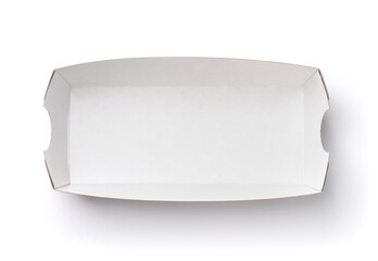 Wall Mural - Top view of empty paper hot dog tray