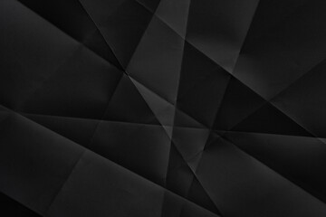 Wall Mural - Abstract black folded paper background