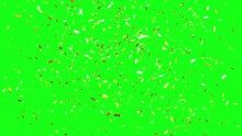 Golden BiDirectional Confetti Explosion On Chroma Key