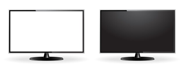 Wall Mural - realistic tv screen mock up isolated on white