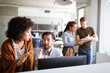 © NDABCREATIVITY - Collaboration and analysis by business people working in office