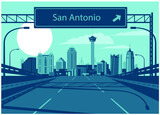 Fototapeta Miasto - San Antonio Texas USA Skyline