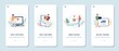 © sabelskaya - Set of onboarding designs for delivery tracking app flat vector illustration.