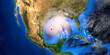 Hurricane Zeta shown from Space. Elements of this 3d rendering are furnished by NASA.