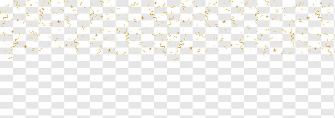 Poster - celebration background with gold confetti. Gold glitter confetti flying vector background