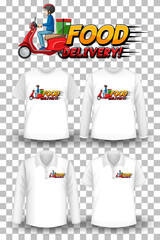 Poster - Set of mockup shirt with delivery theme