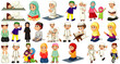 © GraphicsRF - Set of different muslim people cartoon character isolated on white background