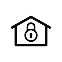 Poster - House with lock icon