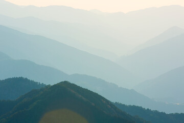 Poster - 玉置神社から見た山々の風景